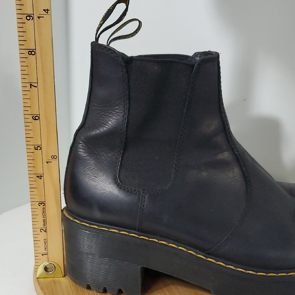 Doc Martens Rometty Leather Platform Chelsea Boots Black Leather Women's 9 - Picture 11 of 12